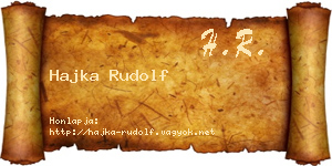 Hajka Rudolf névjegykártya