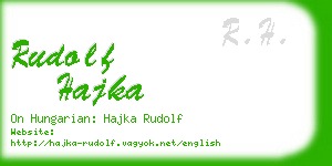 rudolf hajka business card